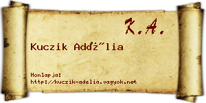 Kuczik Adélia névjegykártya